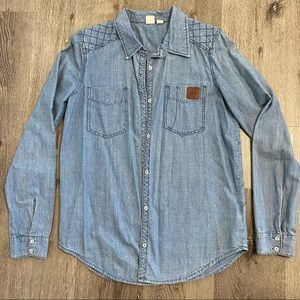 Roxy Denim button up size M